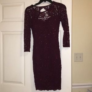 Maroon Sparkly Dress